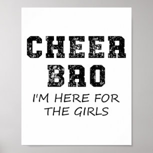 Cheer Bro Grappige Broer Cheerleader Supporter Jon Poster