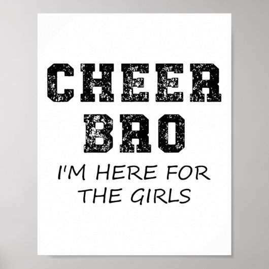 Cheer Bro Grappige Broer Cheerleader Supporter Jon Poster (Voorkant)