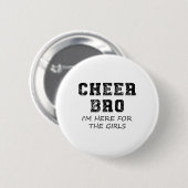 Cheer Bro Grappige Broer Cheerleader Supporter Jon Ronde Button 5,7 Cm (Voorkant /achterkant)