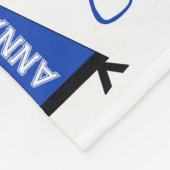 Cheer Camp Blue and Black Cheerleadering Pompom   Fleece Deken (Hoek)