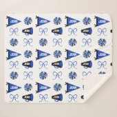 Cheer Camp Blue and Black Cheerleadering Pompom   Sherpa Deken (Voorkant (horizontaal))