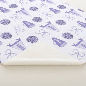 Cheer Camp Paarse Cheerleadering Pompom Reizen Sherpa Deken (3/4)