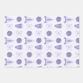 Cheer Camp Paarse Cheerleadering Pompom Verjaardag Inpakpapier Vel (Voorkant 3)