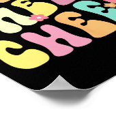 Cheer Cheer Cheer Groovy Retro Poster (Hoek)