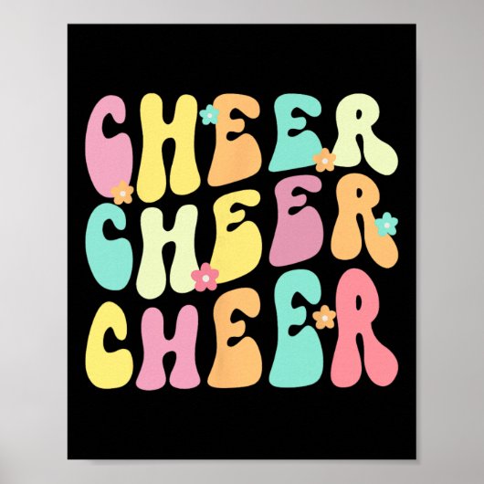Cheer Cheer Cheer Groovy Retro Poster (Voorkant)