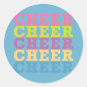 Cheer Cheer Ronde Sticker (Voorkant)
