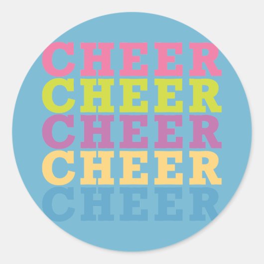 Cheer Cheer Ronde Sticker (Voorkant)