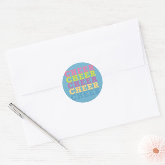 Cheer Cheer Ronde Sticker (Envelop)