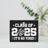 Cheer Cheerleader Afstuderen Klasse van 2025 Senio Briefkaart (Staand voorkant)
