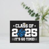 Cheer Cheerleader Afstuderen Klasse van 2025 Senio Briefkaart (Staand voorkant)