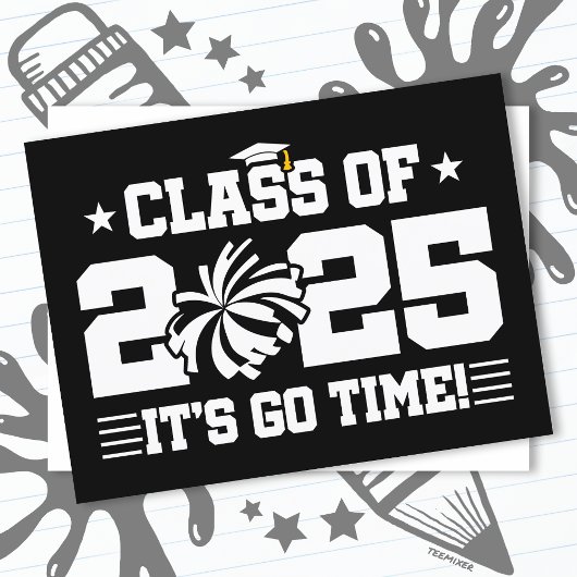 Cheer Cheerleader Afstuderen Klasse van 2025 Senio Briefkaart