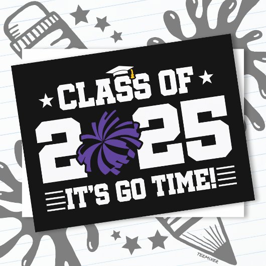 Cheer Cheerleader Afstuderen Klasse van 2025 Senio Briefkaart