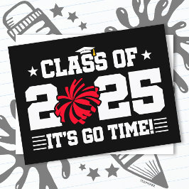 Cheer Cheerleader Afstuderen Klasse van 2025 Senio Briefkaart