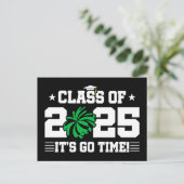 Cheer Cheerleader Afstuderen Klasse van 2025 Senio Briefkaart (Staand voorkant)
