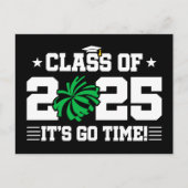 Cheer Cheerleader Afstuderen Klasse van 2025 Senio Briefkaart (Voorkant)