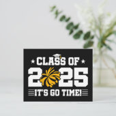 Cheer Cheerleader Afstuderen Klasse van 2025 Senio Briefkaart (Staand voorkant)