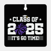 Cheer Cheerleader Afstuderen Klasse van 2025 Senio Metalen Ornament (Voorkant)