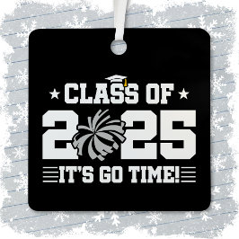 Cheer Cheerleader Afstuderen Klasse van 2025 Senio Metalen Ornament