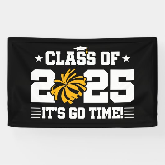 Cheer Cheerleader Afstuderen Klasse van 2025 Senio Spandoek (Horizontaal)