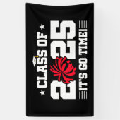 Cheer Cheerleader Afstuderen Klasse van 2025 Senio Spandoek (Verticaal)