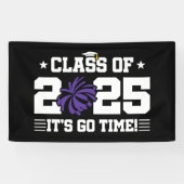 Cheer Cheerleader Afstuderen Klasse van 2025 Senio Spandoek (Horizontaal)