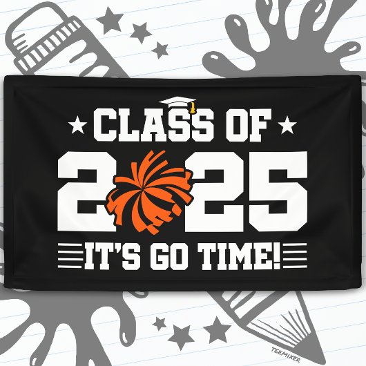 Cheer Cheerleader Afstuderen Klasse van 2025 Senio Spandoek