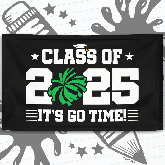 Cheer Cheerleader Afstuderen Klasse van 2025 Senio Spandoek