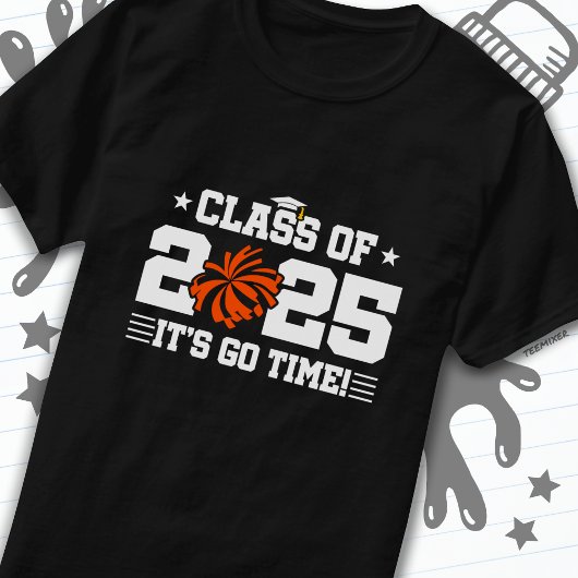 Cheer Cheerleader Afstuderen Klasse van 2025 Senio T-shirt