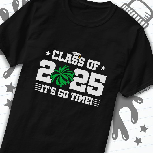 Cheer Cheerleader Afstuderen Klasse van 2025 Senio T-shirt