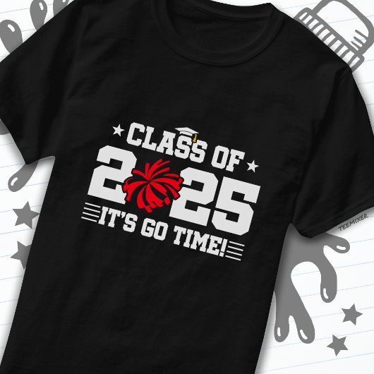 Cheer Cheerleader Afstuderen Klasse van 2025 Senio T-shirt