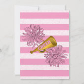 Cheer Cheerleader Pink | Gold Girl Birthday Party Kaart (Achterkant)