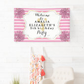 Cheer Cheerleader Pink | Gold Girl Birthday Party Spandoek (Insitu)