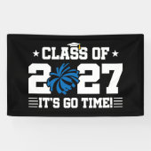 Cheer Cheerleading Afstuderen Eindexamenklas 2027 Spandoek (Horizontaal)