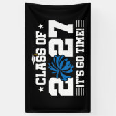 Cheer Cheerleading Afstuderen Eindexamenklas 2027 Spandoek (Verticaal)