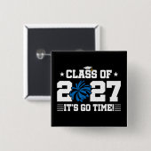 Cheer Cheerleading Afstuderen Eindexamenklas 2027 Vierkante Button 5,1 Cm (Voorkant /achterkant)