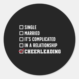 Cheer Cheerleading Alleenstaand Gehuwd Het Is Inge Ronde Sticker