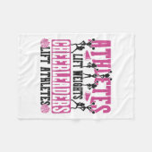Cheer Cheerleading Athletes Lift Weights Cheerlead Fleece Deken (Voorkant (Horizontaal))