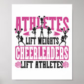 Cheer Cheerleading Athletes Lift Weights Cheerlead Poster (Voorkant)