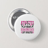 Cheer Cheerleading Athletes Lift Weights Cheerlead Ronde Button 5,7 Cm (Voorkant /achterkant)