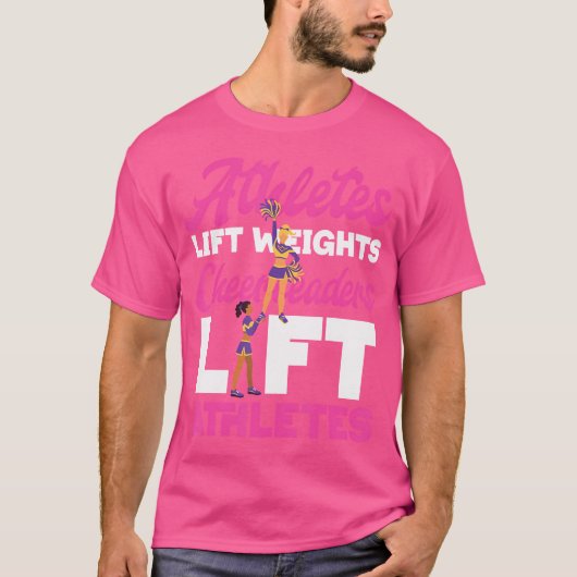 Cheer Cheerleading Atleten Lift Gewichten Cheerlea T-shirt (Voorkant)