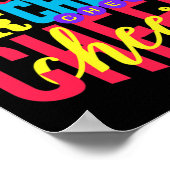 Cheer Cheerleading Cheerleader Typografie Collage Poster (Hoek)