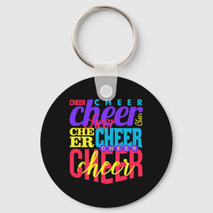 Cheer Cheerleading Cheerleader Typografie Collage Sleutelhanger