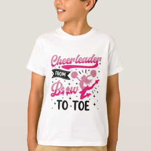Cheer Cheerleading Cheerleader Van Hoofd Tot Teen  T-shirt