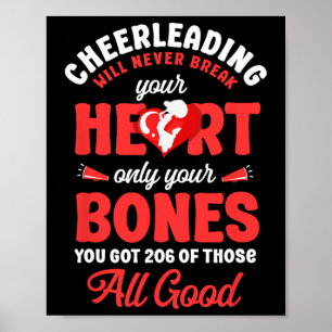Cheer Cheerleading Cheerleading Zal Nooit Breken Y Poster