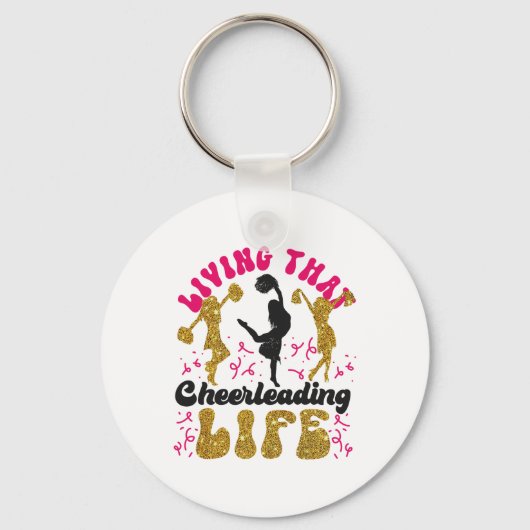 Cheer Cheerleading Leven Dat Cheerleading Leven Sleutelhanger (Voorkant)