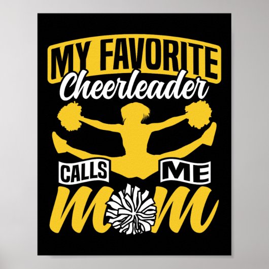 Cheer Cheerleading Moeder Mijn Favoriete Cheerlea Poster (Voorkant)