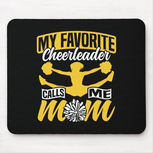 Cheer Cheerleading Moeder Moeder Mijn Favoriete Ch Muismat (Voorkant)