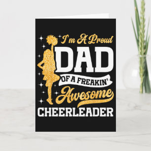 Cheer Cheerleading Papa Vader Ik Ben Een Trots Vad Kaart