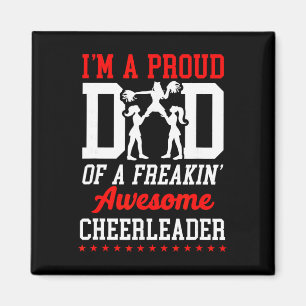 Cheer Cheerleading Papa Vader Ik Ben Een Trots Vad Magneet