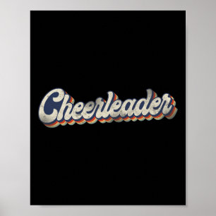 Cheer Cheerleading Retro Vintage Cheerleader _1 Poster